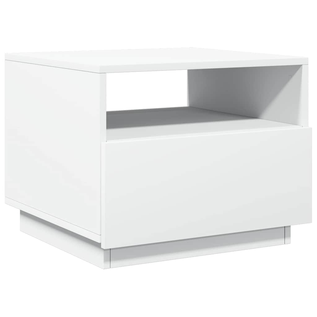 LED Coffee Table White 50 x 49 x 40 cm