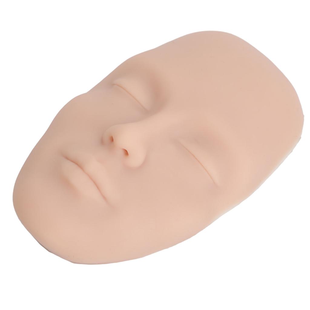 3D Тренировочная маска для макияжа Реалистичная многоразовая силиконовая косметическая маска-манекен с 7 кистями для начинающих среднего уровня