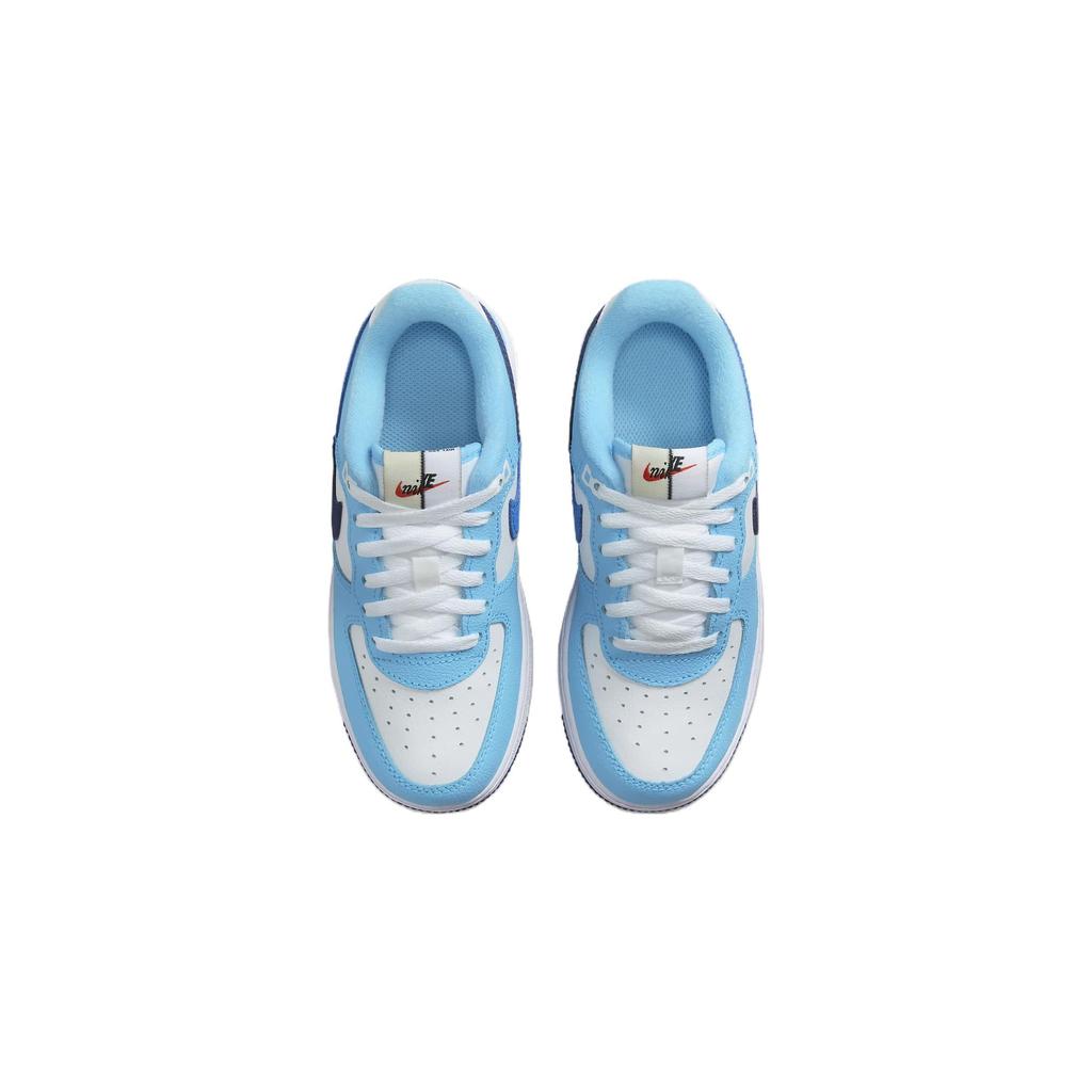 Nike Force 1 LV8 PS Split - Light Photo Blue Kids Sneakers White Deep-Royal-Blue Baltic-Blue DX2164-100