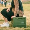 Camping Folding Storage Box Wood Lid, Camping Storage Bin, Foldable Closet Organizers Box Car Storage Container