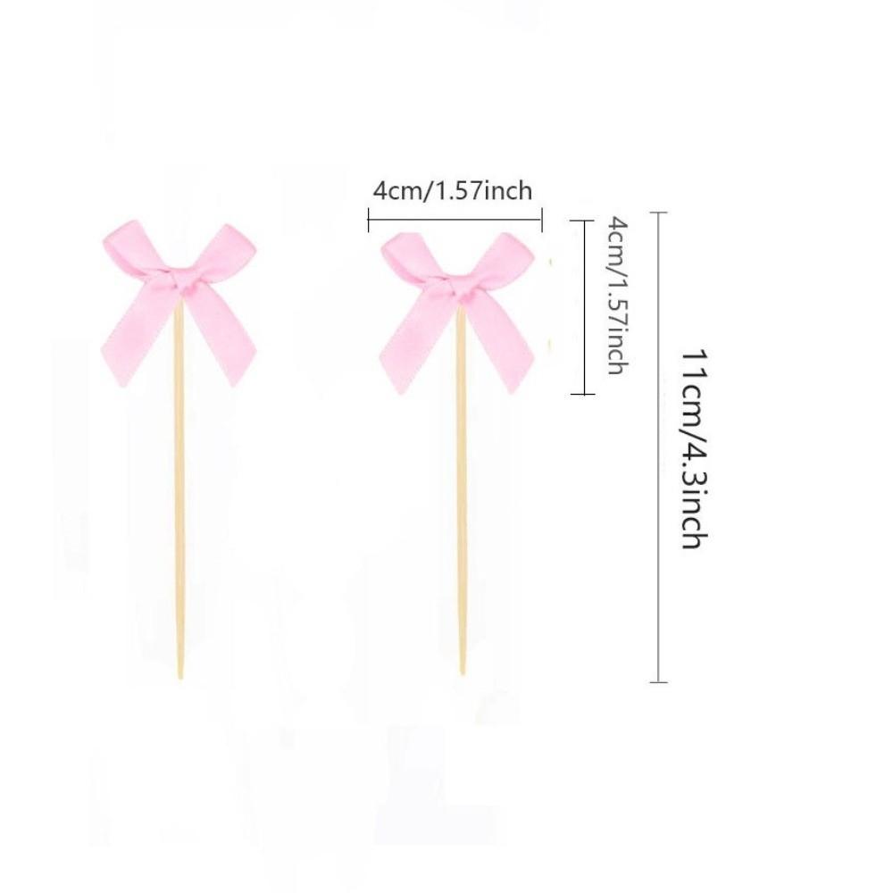 10pcs Set Romance Charm Bow Cupcake Liners Stylish Design Bow Cupcake Toppers Girl Birthday