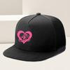 Розовая Переплетенное Сердце Snapback Кепка Полиэстер Регулируемая Унисекс Уличная Мода Шляпа с Плоским Козырьком