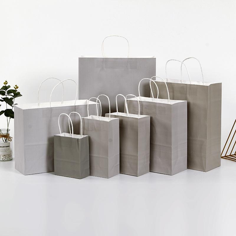 10 шт./лот подарочный бумажный пакет с ручками темного цвета праздничный подарочный пакет для свадебной вечеринки чистый темно-синий крафт-бумага