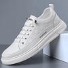 Мужская обувь 2024 весна мужская спортивная и повседневная кожаная обувь один педаль мягкая подошва дышащая прилив белая обувь мужчины