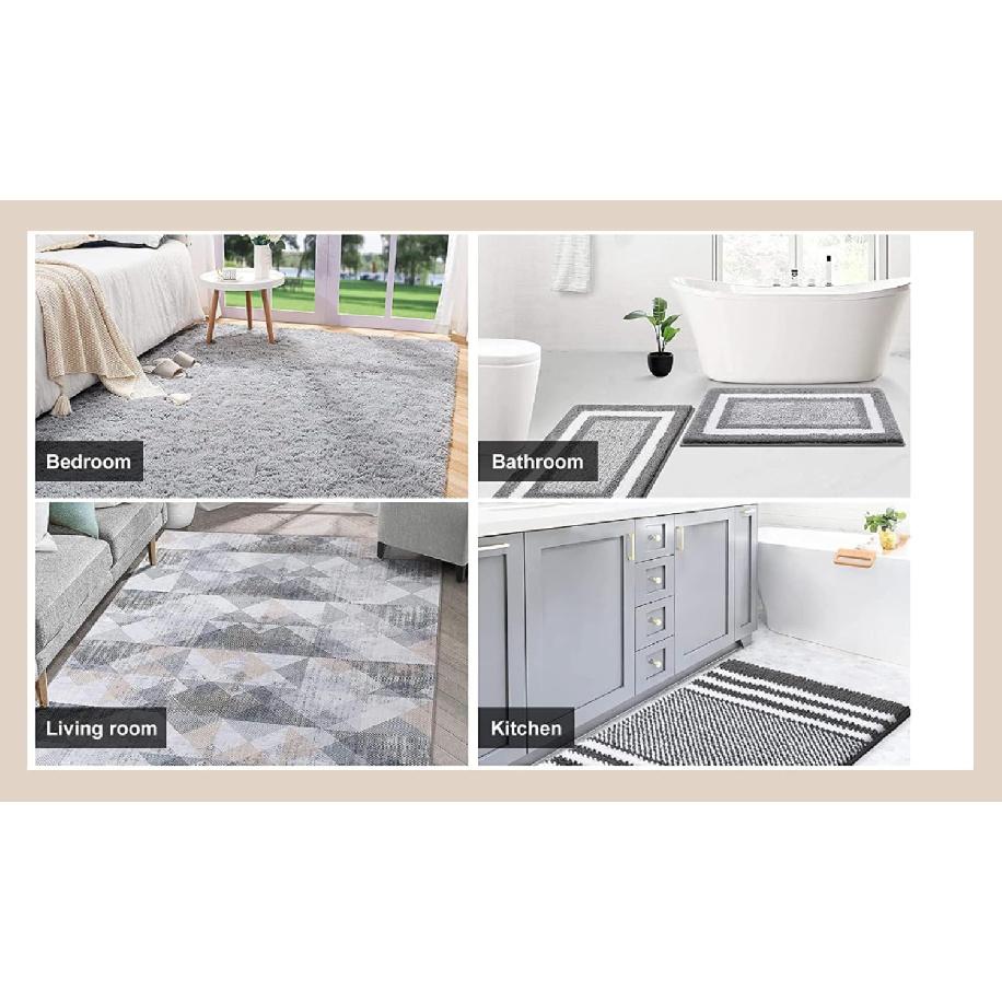 12-Pack Gripper for Rug for Hardwood Floors and Tiles: Double-Sided Reble Rug Carpet Tape. Anti-Slip Tape Grips Area Rugs, Non-Slip Rug Pads Prevent