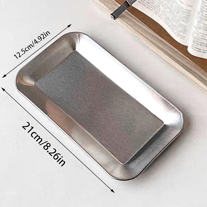 Luxury Square Stainless Steel Serving Tray,Coffee Tray,Desserts – Elegant Serving Platters for Café, Restaurant Bathroom Tray