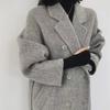 Korean Style Elegant Alpaca Wool Belted Coat - Double-Sided, Medium-Length, High-Quality Women's Outerwear