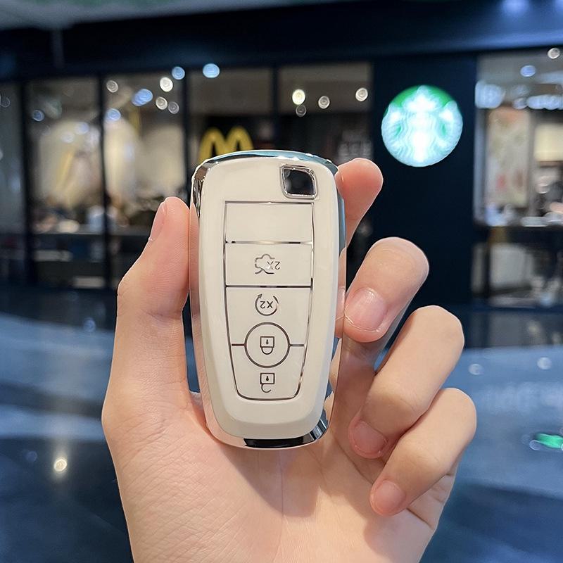 Металлический чехол для ключа Ford Mondeo, Explorer, Focus - стильная мужская сумка с пряжкой-ракушкой