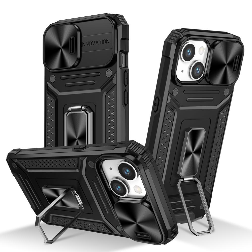 KEYSION Противоударный чехол для iPhone 15 Pro Max, защитный чехол для объектива камеры, подставка для телефона, чехол для iPhone 15 14 13 12 Pro Max