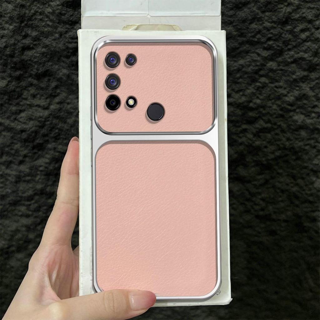 Премиальный кожаный чехол Executive для realme C17 7i с большим окном и защитой объектива