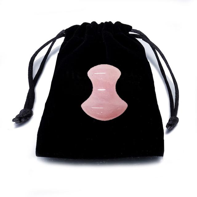 Natural Rose Quartz Gua Sha Scraping Massage Tool Mushroom Shape Crystal Guasha Stone For Spa Relaxing Meditation Massager