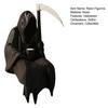 Sitting Grim Reaper Figurine Black Robe Man Ornament Gothic Faceless Man