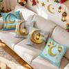 4 Pcs Moon Lantern Illustration Design Single-Sided Printed Pillowcase For Home Living Room Bedroom Car
