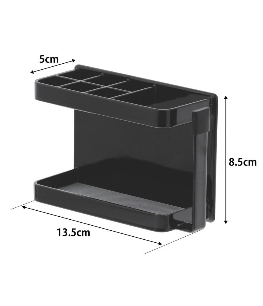 Yamazaki Магнитный держатель для зубных щеток для x D5 x Подставка, Ванная комната, Tower, Черный, Прибл.. Ш13.5 В8.5см (Башня 3808)