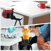 NUOLUX Drink Holder Headphone Stand Desk Cup Holder 360 Degree Rotation Earphone Storage Hook Aluminum Alloy Desk Organizer Multifunctional Cup