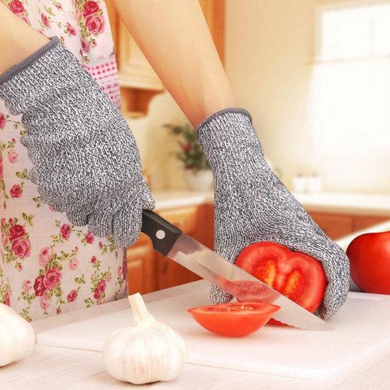 1 пара устойчивых к порезам защитных перчаток из нержавеющей стали с металлической сеткой