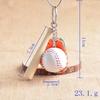 1 Pcs Popular Baseball Keychain Pendant Simulation Mini Baseball Keychain Creative Bat PU Leather Promotion Novelty Gift