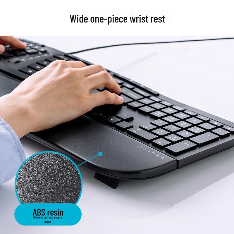 Эргономичная проводная клавиатура Shanye с подставкой для запястий и 4-позиционным колесом прокрутки