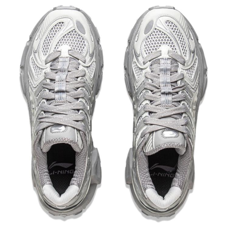 Li Ning Furious Rider ACE 3 Текстиль, Синтетическая кожа, ТПУ Низкие Повседневная обувь Унисекс Серебристый AZGV151-2