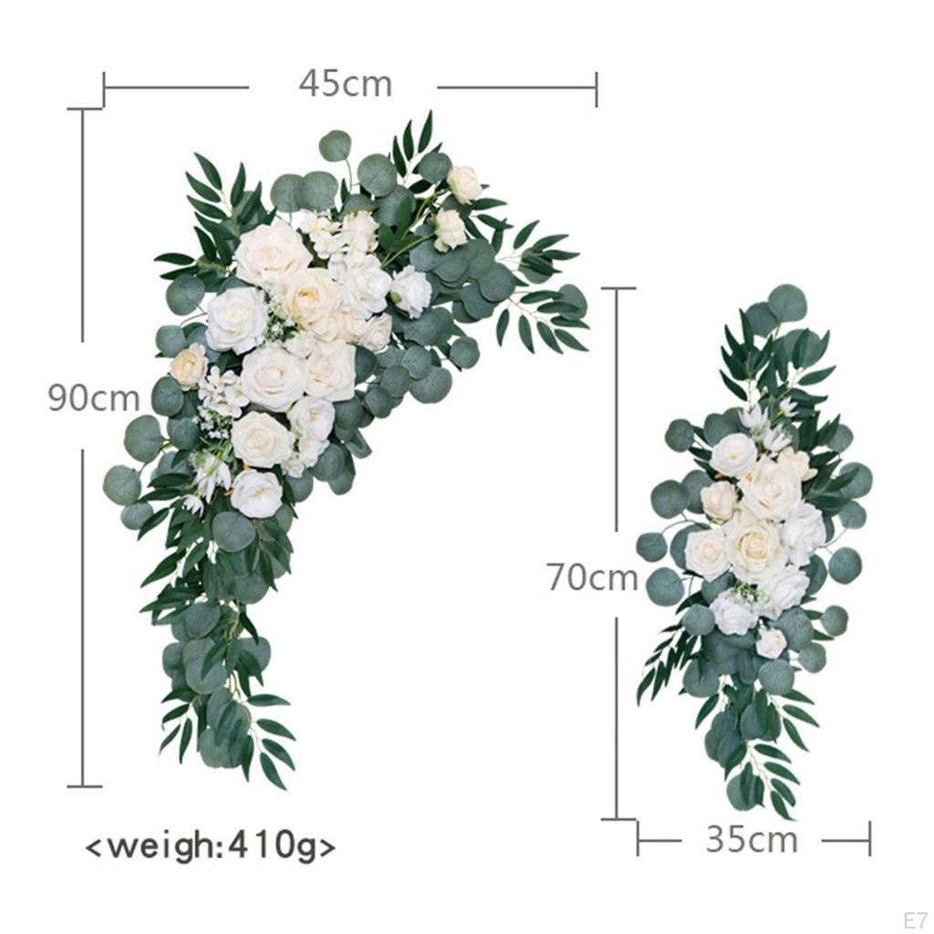 2 шт., свадебная арка, цветы, искусственные цветочные сувениры, деревенский ручной работы, зеленые листья, приветственный знак