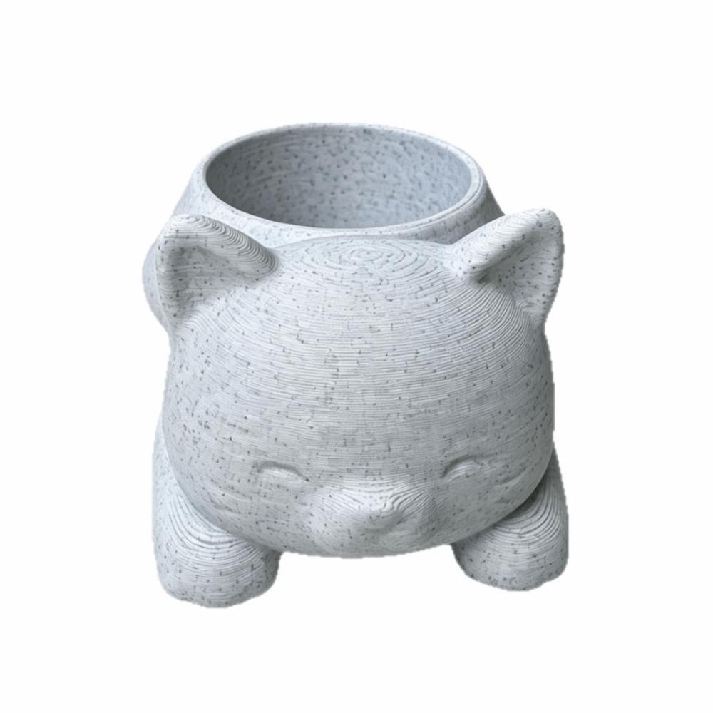 3D-печатный цветочный горшок в виде кошки Милые украшения Коробка для хранения в форме кошки Многофункциональное украшение Настольный горшок в форме животного Офис