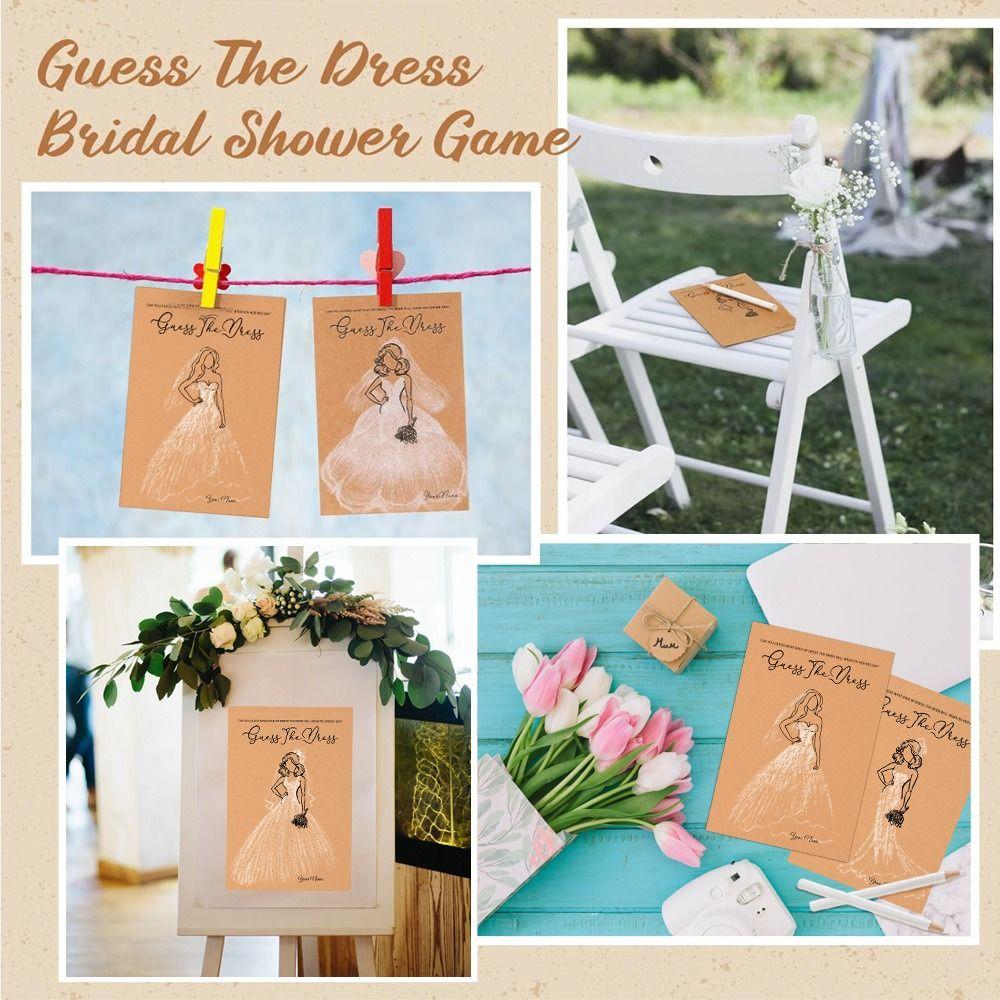 10Pcs Guess The Dress Bridal Shower Game Interactive Guest Party Game New Wedding Game Card