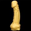Большой лысый большой золотой силиконовый анальный штекер, анус мягкой формы, анальное расширение, большой толстый фаллоимитатор, мастурбатор