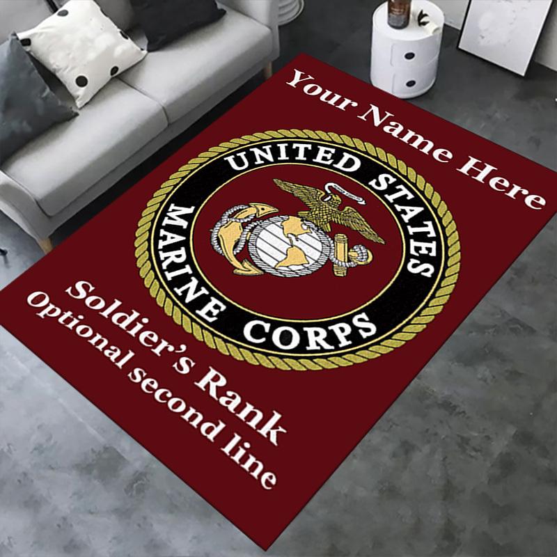 Office Carpet: Marine Corps Emblem Sofa Rug, Chair Protection Blanket