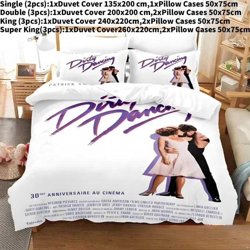 3d Dirty Print Dancing Pattern Duvet Cover Pillowcase Set Bedroom Bedding Gift