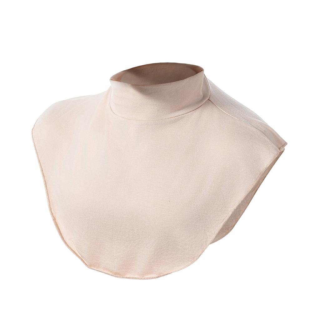 Women Muslim Modal Fake False Collar Islamic Hijab Extensions Turtleneck High Neck Cover Warmer Half Tops Hijab Scarf Crop Wrap