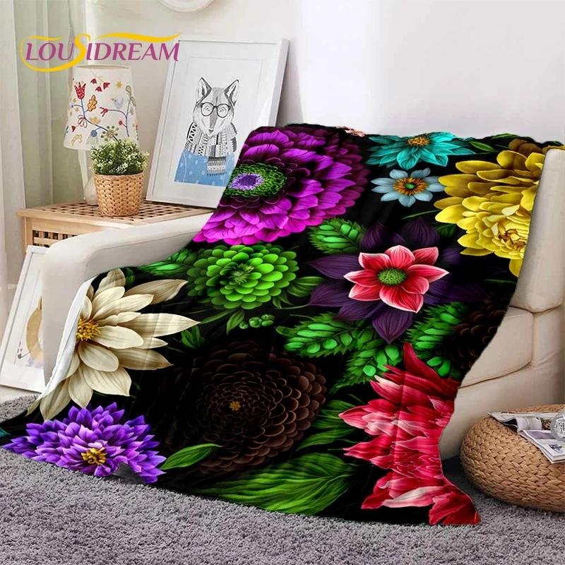 Мягкое фланелевое одеяло Dream Sun Flowers Nordic Daisy для кровати, спальни, дивана, пикника, плед для покрывала, отдыха на свежем воздухе, сна, подарок