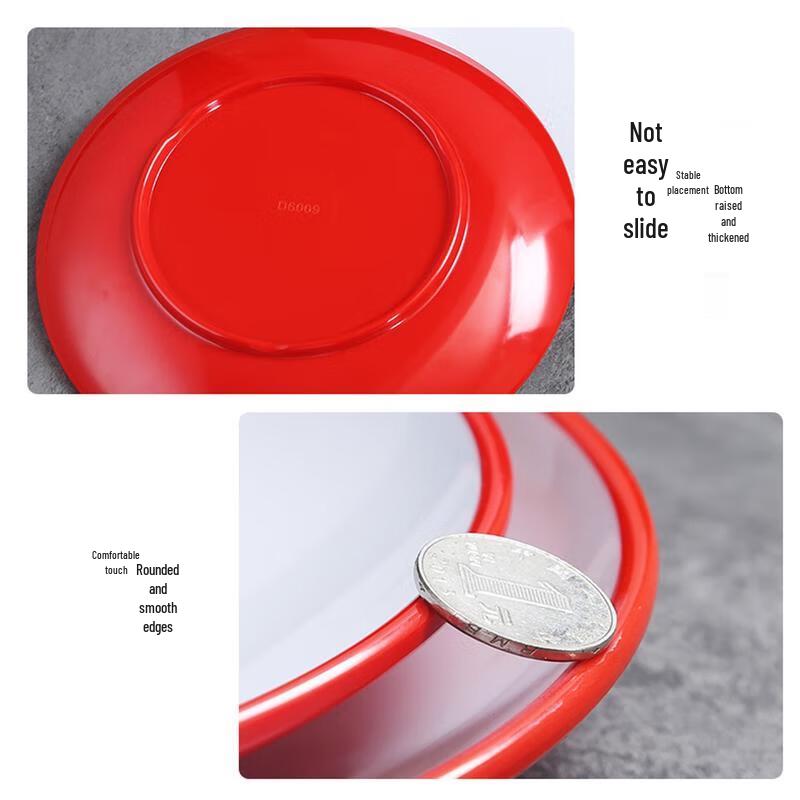 HANDUNYOU Melamine Round Serving Plate