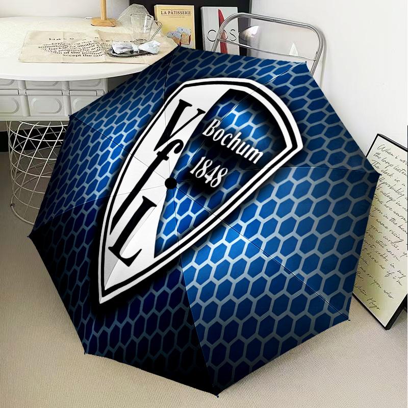 Bochum Crest Automatic Folding Umbrella - 8-Rib Travel Umbrella with Auto Open/Close & Portable Gifts for holidays or birthdays