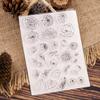 1pc DIY Flowers Floral Transparent Rubber Clear Stamp Scrapbook Photo Album DIY Card Making Clear Stamps