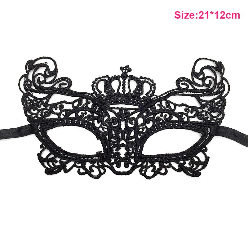 Halloween Black Queen Lace Mask No Fixed Shape Embroidery Appliques Party Costume Carnival Mask Woman Masquerade Mask