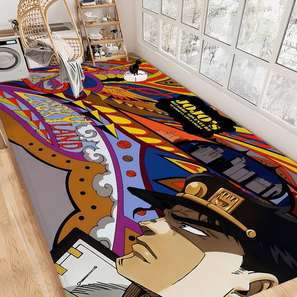 J-JoJo's Bizarre Adventure Bathroom Mat Kids Room Bedroom Decoration Balcony Anti-Slip Doormat Living Room Bedside Area Rugs