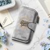 Street Team Pattern Long Wallet Retro Multi Card Holder Casual Purse