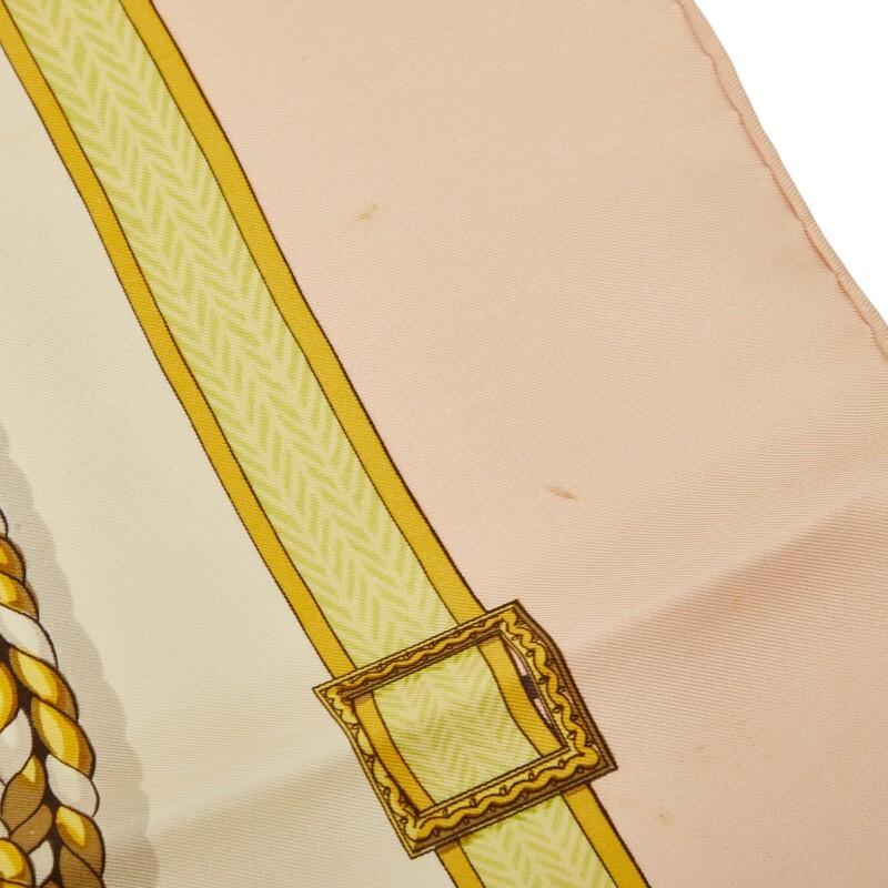 [Б/У] Платок Hermes Carre 90 Frontaux et Cocardes Rosette Большой Розовый Мультиколор HERMES, Размер, Шелк, Женский, [Б/У]