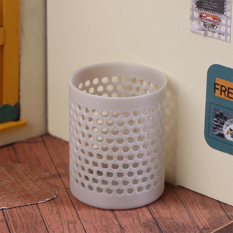 1/12 Dollhouse Mini Storage Basket Laundry Basket Model Dollhouse Furniture Decoration Dolls House Bathroom Accessories