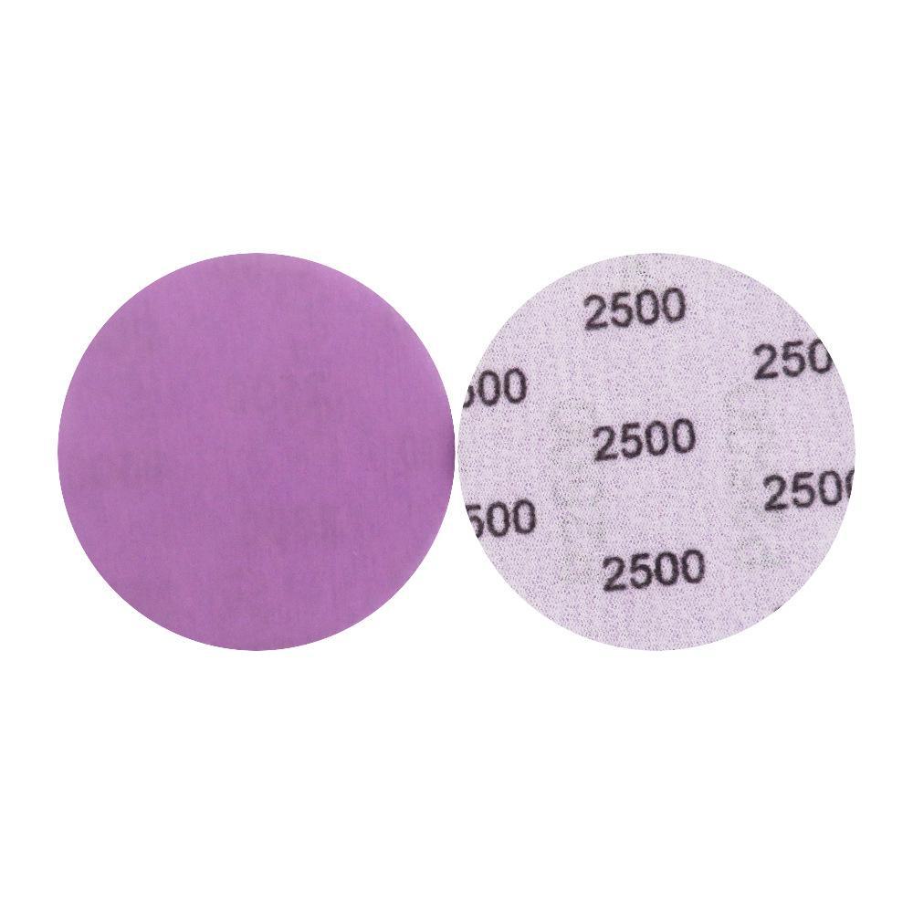 3" 75 мм фиолетовая самоклеящаяся флокированная наждачная бумага для полировки автомобильной краски