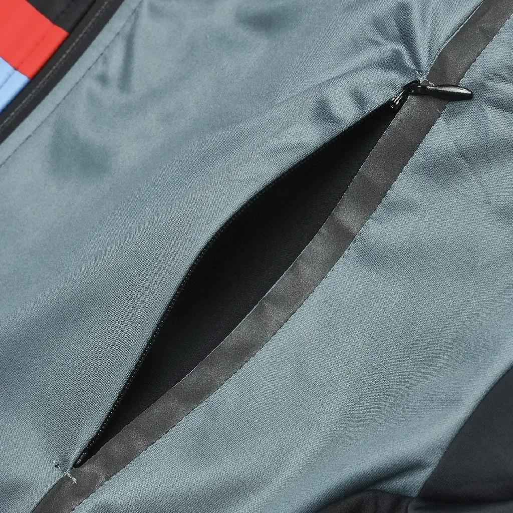 Fila Велосипедная серия Логотип Цветной блок Ретро Спортивная Стойка Воротник Удобная Повседневная Куртка Мужские куртки Черный A11M448503F-BK