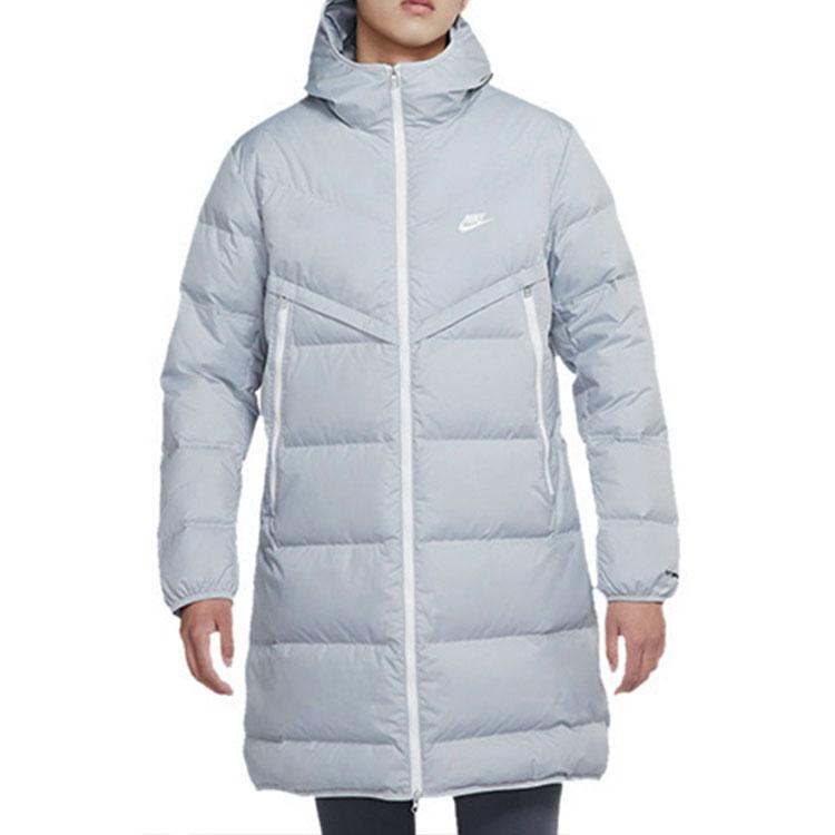 Nike Down Jackets Men's Light Gray Hooded Moderate Other DD6789-077