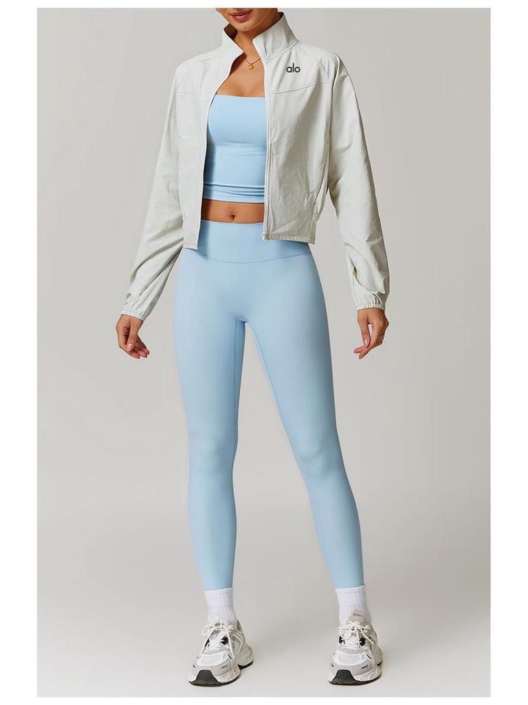 Женская тонкая ветрозащитная быстросохнущая куртка Alo Yoga для бега – Осень/Зима