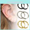 Элегантные серьги-кольца из нержавеющей стали унисекс, доступны в нескольких размерах и цветах