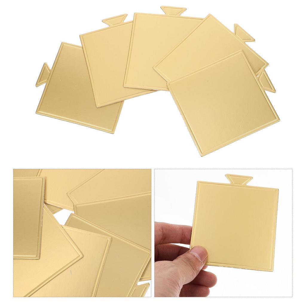 100 листов коврик для торта Основы для мусса Золотой декор Декоры Картонные квадраты Бытовые доски Поддон