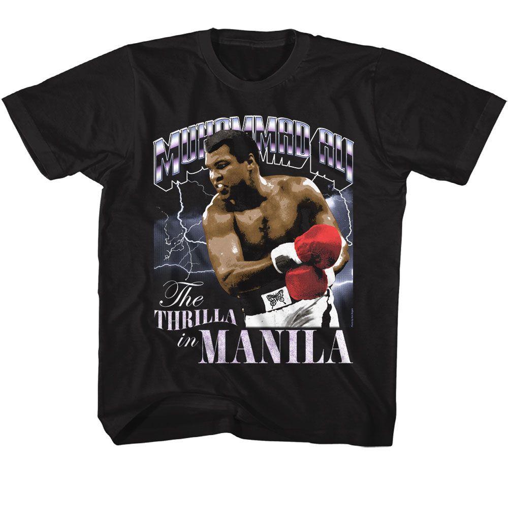 Детская футболка Мухаммед Али Thrilla And Lightning Черная