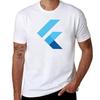 Логотип Flutter для разработчика ПО FlutterDart (черный) Футболка Унисекс футболка с принтом Футболка