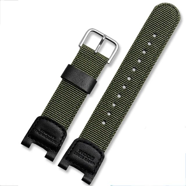 Канвасовый ремешок для часов Band для casio g-shock SGW-100-1V SGW-200 100B GW-3500B 3000B Спортивный нейлоновый водонепроницаемый ремешок Паз ремешка для часов