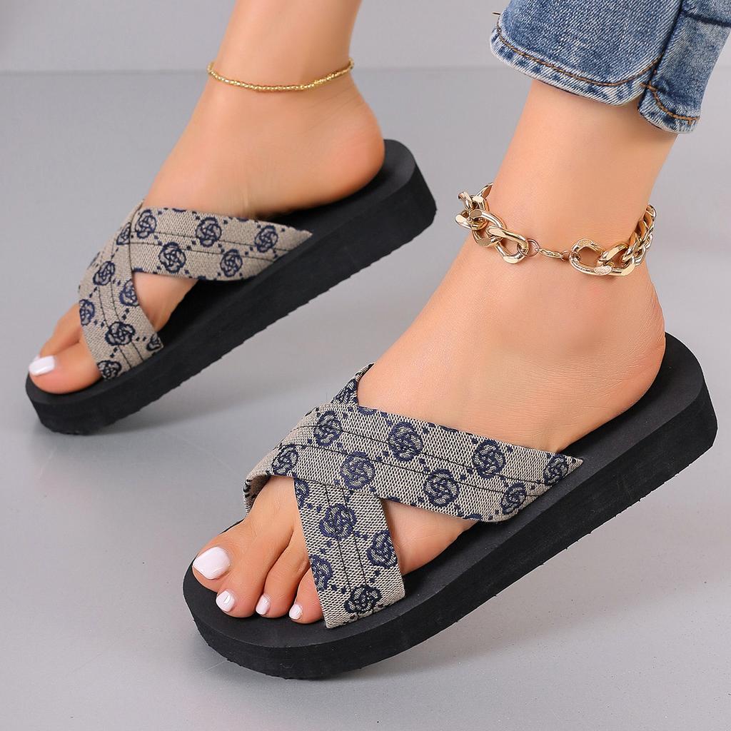 Женские модные сандалии с перекрестными ремешками, повседневные сандалии на платформе и толстой подошве, летние спортивные сандалии с ремешком на щиколотке и пряжкой