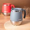 1 шт. 500 мл термокружка из нержавеющей стали с крышкой, двухстенная вакуумная термокружка для горячих и холодных напитков, идеально подходит для дома